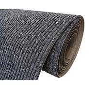 MadeInNature, Paillasson, Tapis grattant et Absorbant, Tapis de Passage, Tapis de Couloir Rayé, Tapis entrée de Magasin, Tailles et Couleurs au Choix (133 x 300 cm, Anthracite)