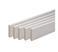 MadeInNature, Plinthe Bois Blanc Pré-peint, Fabriquée en France, Finition Arrondie hauteur 10 cm, Longueur aux choix (20 ML)