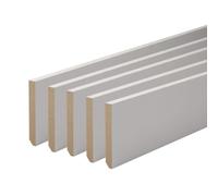 MadeInNature, Plinthe Bois Blanc Pré-peint, Fabriquée en France, Finition Carré hauteur 7cm, Longueur aux choix. (50 ml)