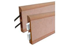 MadeInNature Plinthe électrique Bois à Peindre, Plinthe Bois MDF Naturel Robuste, Plinthe Passe câbles Facile à Poser, Hauteur 10.8 cm, Fabrication Française Longueur au Choix (Naturel, 8 mètres)