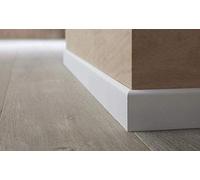 MadeInNature Plinthe en médium prépeinte blanche de très grande qualité - fabrication FRANCAISE - différentes dimensions et finitions (Hauteur 12cm finition arrondi, 30 ml)