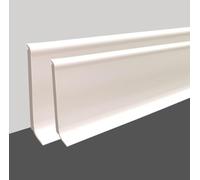 MadeInNature Plinthe PVC Blanche robuste hauteur 8 cm ou 10 cm, Plinthe plastique de longueur 2 mètres, Plinthe vinyle épaisse (Blanc, Hauteur 80 mm x Longueur 16 mètres)