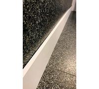 MadeInNature Plinthe revêtue en médium blanche, de très grande qualité, plinthes fabrication FRANCAISE, différentes dimensions (Hauteur 7cm finition carré, 50 ml)