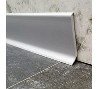 MadeInNature Plinthes souples adhésives en PVC, Colle sèche haute qualité, différents Coloris, Blanc, Gris, Dimensions au choix (Gris Clair, Hauteur 80 mm x Longueur 60 ml)