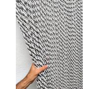 MadeInNature Rideau de Porte Naturel Corde Coton Tressée Haut de Gamme, Intérieur et Extérieur, Largeur 90 cm x Longueur 200 cm, Différents modèles (Gris Clair Gris Foncé Blanc 54 brins)