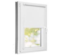 MadeInNature Store Enrouleur Blanc, Store Enrouleur Qui Laisse Passer la lumière, Fixation avec ou sans perçage Store à chainette Fenêtres et Portes Taille au Choix (Largeur 52 x 180 cm)