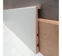 MadeInNature Surplinthe Bois Blanche Ajustable en MDF Prépeint, Plinthe de recouvrement Hauteur Ajustable & Longueur aux Choix, Fabrication Française - hauteur 13cm (40 ml)