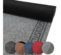 MadeInNature Tapis de Cuisine Devant d'Évier Antidérapant, Tapis de Passage Olympia, Largeur 66 cm (Gris Clair, Longueur 350 cm)
