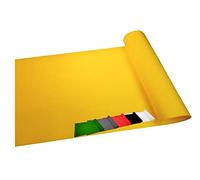 MadeInNature Tapis de Passage, Dimensions au Choix, Vert, Rouge, Noir, Gris, Jaune, Blanc, Tapis déco Anti-Feu, Intérieur et extérieur, Idéal pour Événementiel et Cérémonies (1x5 m, Jaune)