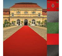 MadeInNature Tapis de Passage Dimensions au Choix/Vert, Rouge sapins de Noel, ... / Tapis déco Anti Feu/Intérieur et extérieur/Idéal pour Magasins, fêtes, Mariages et évènementiel... (1x5 m, Rouge)