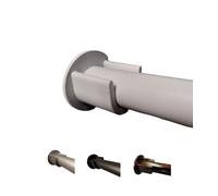 MadeInNature, Tringle à Rideaux Fer Forgé entre-murs, Tringle penderie Métal, Couleur et Longueur au choix Noir, Blanc, Gris, Graphite, Ø 20 mm + 2 supports spéciaux (Longueur 1m, Blanc mat)