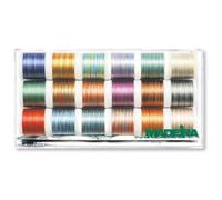 Madeira Boîte de fils à broder Polyneon N°40 Multicolore – 18 x 200 m – 100% polyester