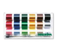 Madeira Boîte Transparente: Rayon No.40 x 200m: Bobines, Soie, 18 Spools, Meter, Set Pièces