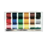 Madeira Boîte Transparente: Rayon No.40 x 200m: Bobines, Soie, 18 Spools, Meter, Set Pièces