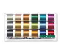 Madeira Bobines Clear Box 8021 – Métallique Lisse – 18 x 200 m Multi