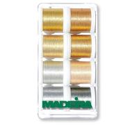 Madeira Coffret cadeau métallique lisse 8 x 200 m bobines – Doré
