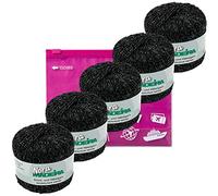 Madeira Nora Fil à tricoter à paillettes 5 x 25 g - Couleur : 360 perles - Noir