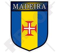 Madeira, Portugal, portugais Shield 100 mm (10,2 cm) Vinyle autocollant, autocollant