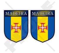 Madeira, Portugal, portugais Shield 75 mm (7,6 cm) Vinyle Bumper Stickers, décalcomanies X2