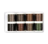 Madeira Soft 8011 Boîte avec 8 bobines de Fil de Broderie métallique 200 m