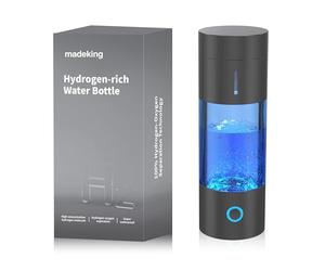 madeking Générateur de bouteille d'eau à hydrogène - avec technologie SPE et PEM, ioniseur d'eau rechargeable et riche en hydrogène pour la maison et l'exercice quotidien