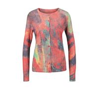 MADELEINE Cardigan turquoise / jaune clair / gris chiné / abricot, Taille 4XL