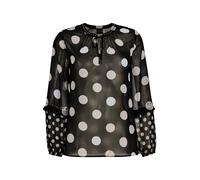 MADELEINE Chemisier jaune clair / violet clair / noir / blanc cassé, Taille S