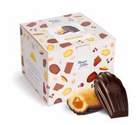 Madeleine Cœur Orange Maison Colibri Coque Chocolat Noir - 30 madeleines emballées individuellement