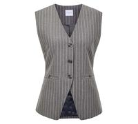 MADELEINE Gilet de costume graphite / blanc, Taille 48