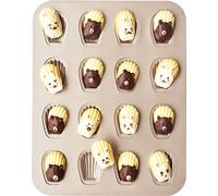 Madeleine Moules à pâtisserie, 16 trous Madeleines Moule à pâtisserie pour chocolat, friandises, biscuits, glaçons