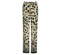 MADELEINE Pantalon marron / noir / blanc perle, Taille 48