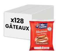 Madeleine Pépites de Chocolat extra moelleuse Ker Cadélac - 32 paquets - 128 madeleines longues