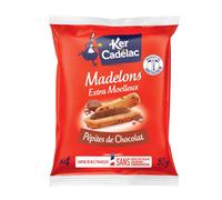 Madeleine Pépites de Chocolat extra moelleuse Ker Cadélac - 4 madeleines longues