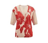 MADELEINE Pull-over beige / rouge, Taille XL