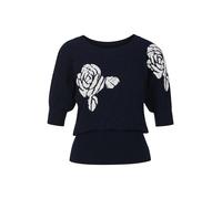 MADELEINE Pull-over 'Cloqué' marine / blanc, Taille XXL-XXXL