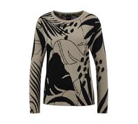 MADELEINE Pull-over taupe / noir, Taille XL