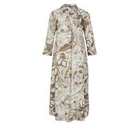 MADELEINE Robe-chemise vert / blanc perle, Taille 48