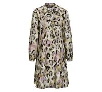 MADELEINE Robe jaune pastel / mauve / rose / noir, Taille 46