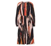 MADELEINE Robe orange clair / rose / rouge rouille / noir, Taille 46