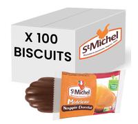 Madeleine St Michel Nappée Chocolat - 100 madeleines emballées individuellement