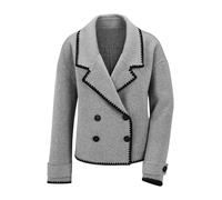 MADELEINE Veste mi-saison gris chiné / noir, Taille L