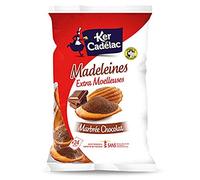 KER CADELAC Madeleines Marbrées Cacao Extra Moelleuses 600 g - Lot de 4 (Sachets de 24 x 4)