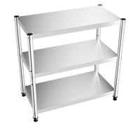 Madelynn Shelfr Étagère à 3 niveaux en acier inoxydable anodisé Épaisseur de couche 3,5 cm Étagère 3 étagères Design avec bloc de fixation triangulaire Vis externe