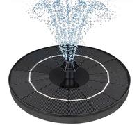 Mademax Pompe solaire pour fontaine à oiseaux - 2,2 W - Fontaine solaire avec 4 buses - Pompe à eau flottante pour bain d'oiseaux, jardin, bassin, piscine, extérieur