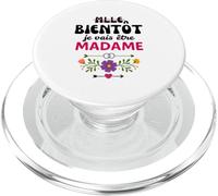 Mademoiselle Bientôt Je Vais être Madame Future Mariée PopSockets PopGrip pour MagSafe