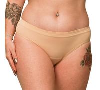 Mademoiselle Culotte - Culotte Menstruelle Ultra Respirante Lavable - 4 Couches Absorbantes Flux Abondant - Jusqu’à 4 Tampons - Protection Hygiénique Réutilisable sans Fuite - Aurore Beige S