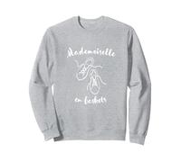 Mademoiselle en Baskets Humour Cadeau Sweatshirt, Unisexe pour Adultes, Gris Chiné, M