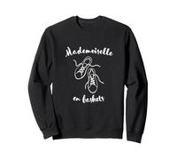 Mademoiselle en Baskets Humour Cadeau Sweatshirt, Unisexe pour Adultes, Noir, M