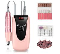 Madenia Ponceuse pour Ongles Professionnel 35000 Tours, Rechargeable Lime a Ongle Electrique Puissante Silenceuse avec 6 Embouts et Affichage de LCD, Portable Kit de Manucure Pedicure Salon et Maison