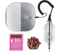 Madenia Ponceuse pour Ongles Professionnelle 35000 RPM Lime à Ongles électrique Manucure Pédicure Machine avec Affichage LCD, 6 Embouts Ponçage, Faible bruit, Faible vibration, Salon ou Domicile